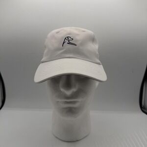 Rhoback Hat Cap Strap Back White Dog Logo One Size Mens Adjustable Golf Sports